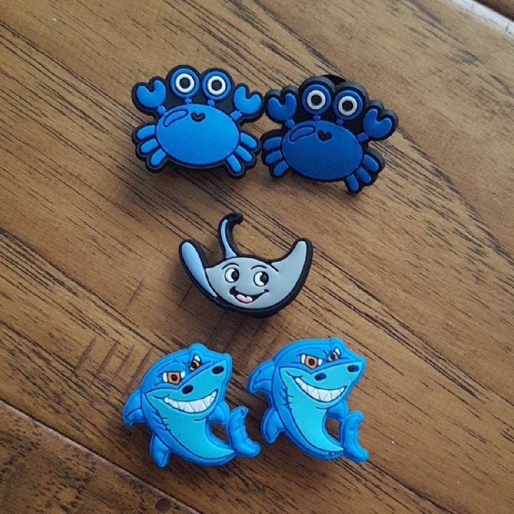 Croc Charms - Sea Marine Life Theme Set of 5